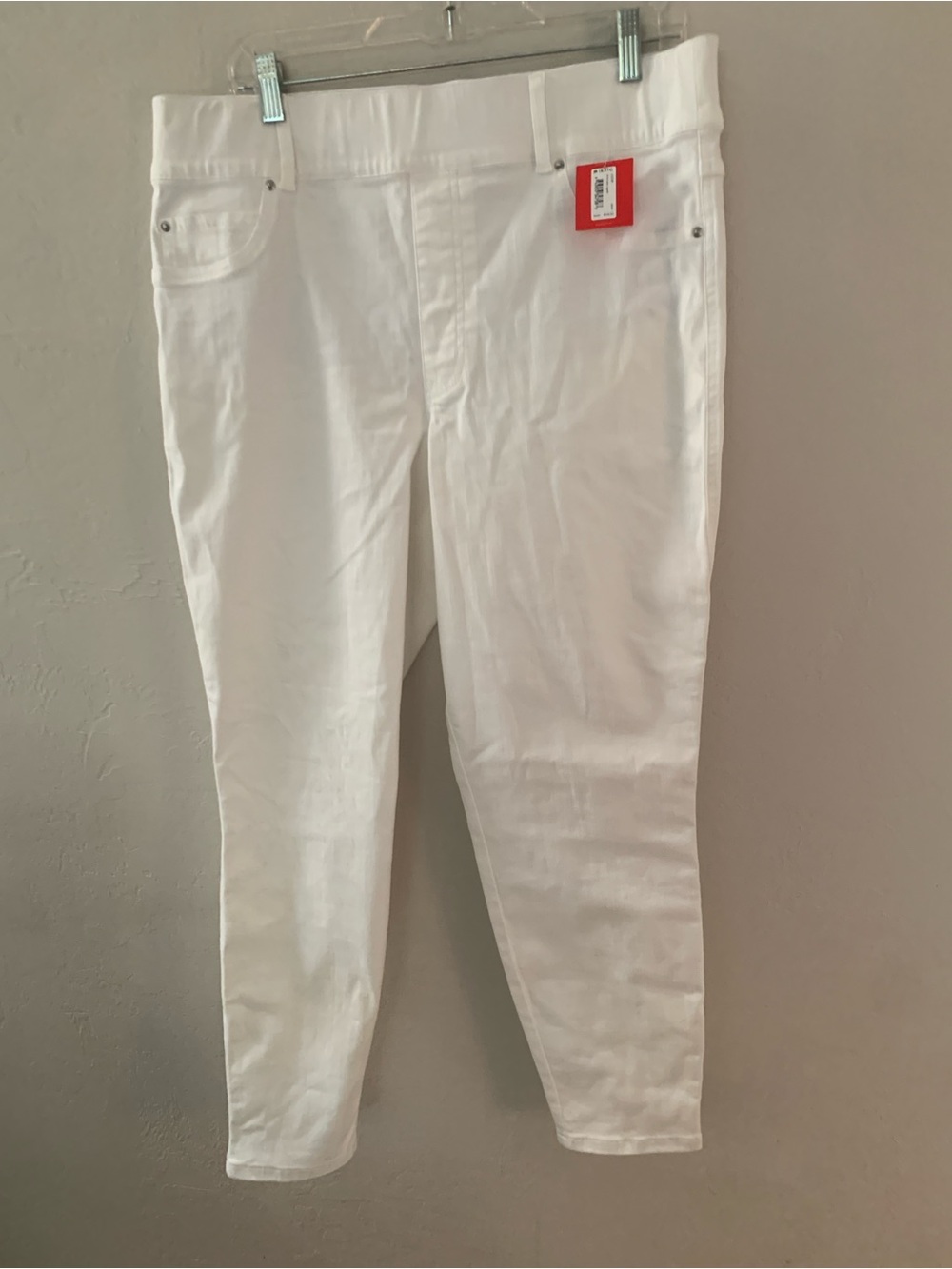 Spanx Women's White Stretch Skinny Jeans Look 1X NWT retail $128